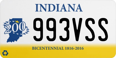 IN license plate 993VSS