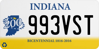 IN license plate 993VST