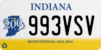 IN license plate 993VSV