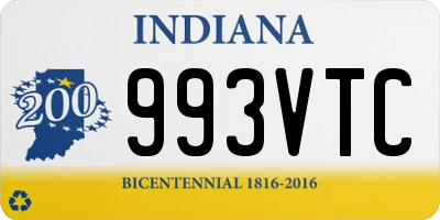 IN license plate 993VTC