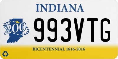 IN license plate 993VTG