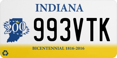 IN license plate 993VTK