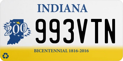 IN license plate 993VTN