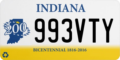 IN license plate 993VTY