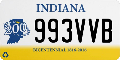 IN license plate 993VVB