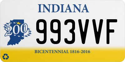 IN license plate 993VVF