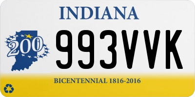 IN license plate 993VVK