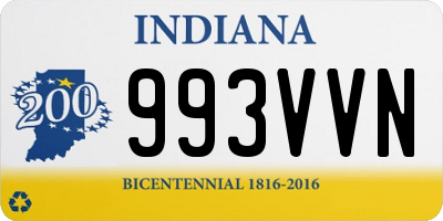 IN license plate 993VVN