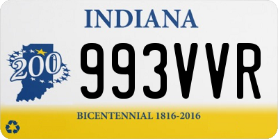 IN license plate 993VVR