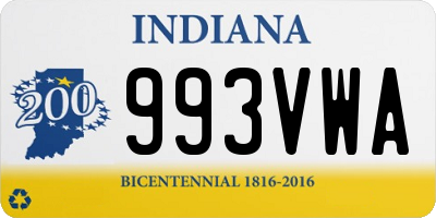 IN license plate 993VWA