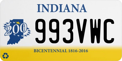 IN license plate 993VWC