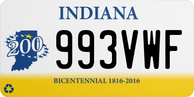 IN license plate 993VWF