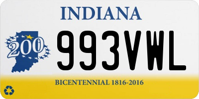 IN license plate 993VWL