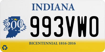 IN license plate 993VWO