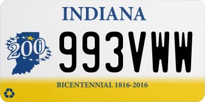 IN license plate 993VWW