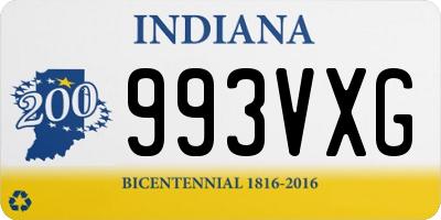 IN license plate 993VXG