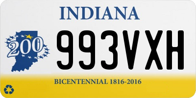 IN license plate 993VXH