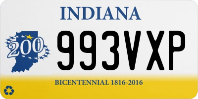 IN license plate 993VXP