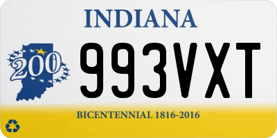 IN license plate 993VXT