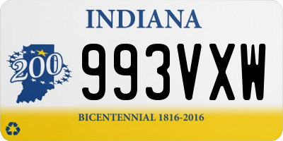 IN license plate 993VXW