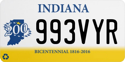 IN license plate 993VYR