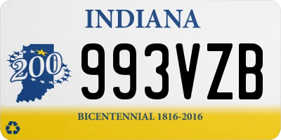 IN license plate 993VZB