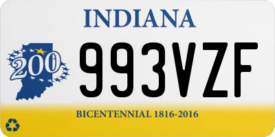 IN license plate 993VZF