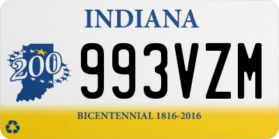 IN license plate 993VZM