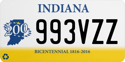 IN license plate 993VZZ