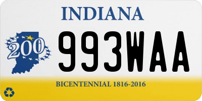 IN license plate 993WAA