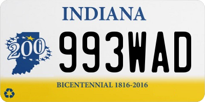 IN license plate 993WAD