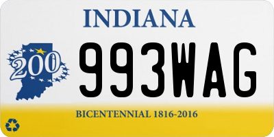 IN license plate 993WAG