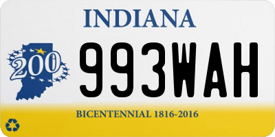 IN license plate 993WAH