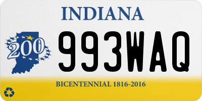 IN license plate 993WAQ