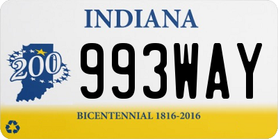 IN license plate 993WAY