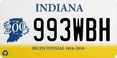 IN license plate 993WBH