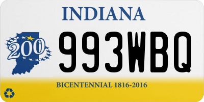 IN license plate 993WBQ