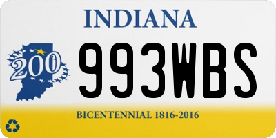 IN license plate 993WBS