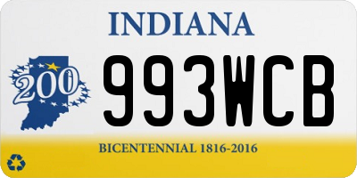 IN license plate 993WCB