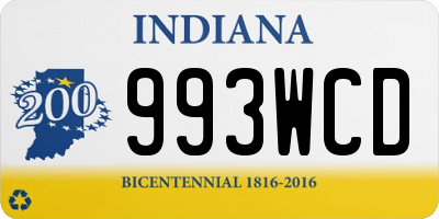 IN license plate 993WCD