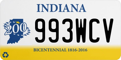 IN license plate 993WCV