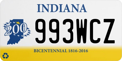 IN license plate 993WCZ