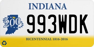 IN license plate 993WDK