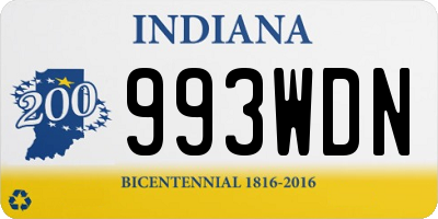 IN license plate 993WDN