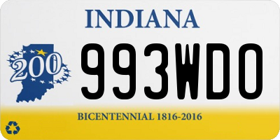 IN license plate 993WDO