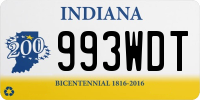 IN license plate 993WDT