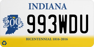 IN license plate 993WDU