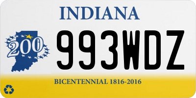 IN license plate 993WDZ