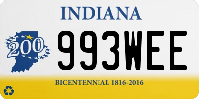 IN license plate 993WEE