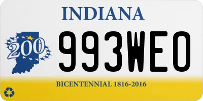 IN license plate 993WEO